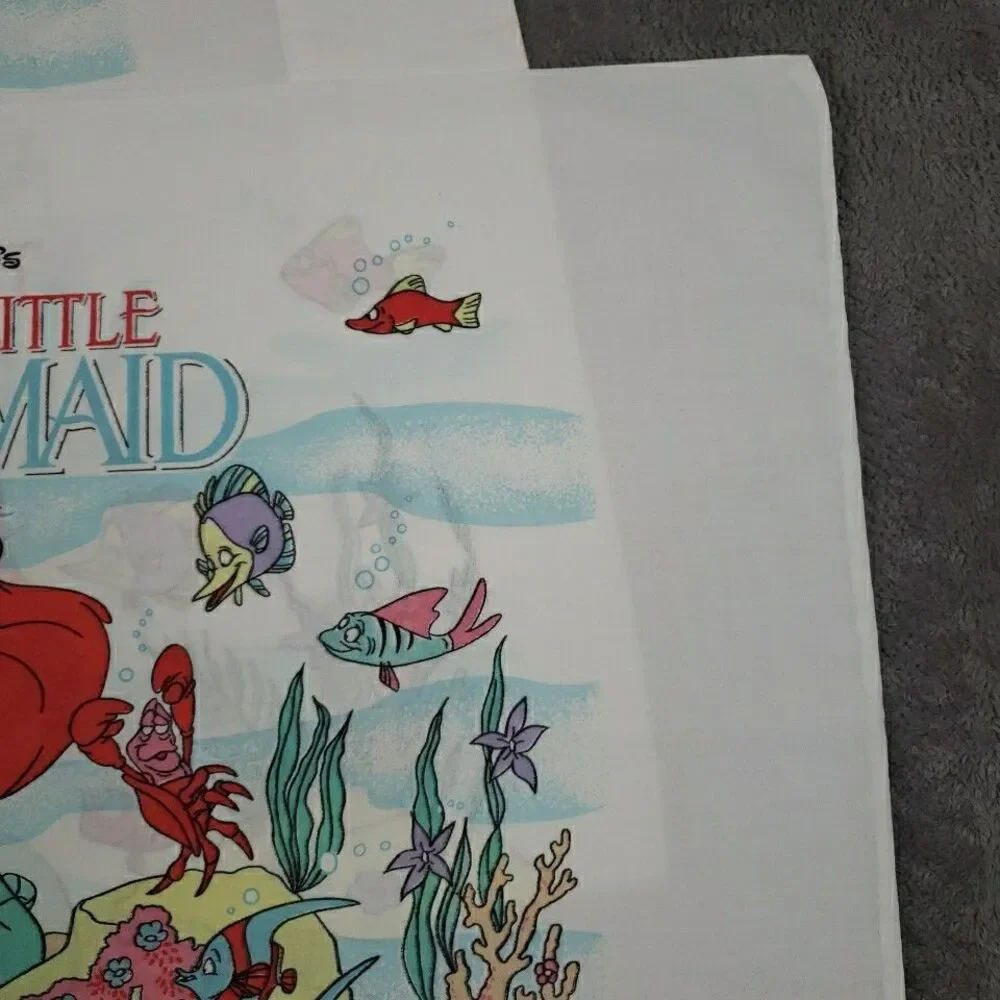 2 Vintage Disney Little Mermaid Standard Pillow Case 20
